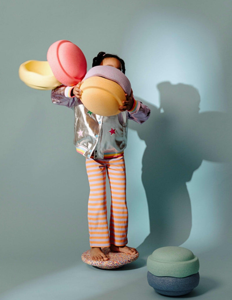 Stapelstein Stepping Stones Pastel Original 6 + 1 UFO Super Confetti Board Original Set Developmental Toys for Toddlers Gifts Idea Best Seller 12m+ (Furniture Shipping)