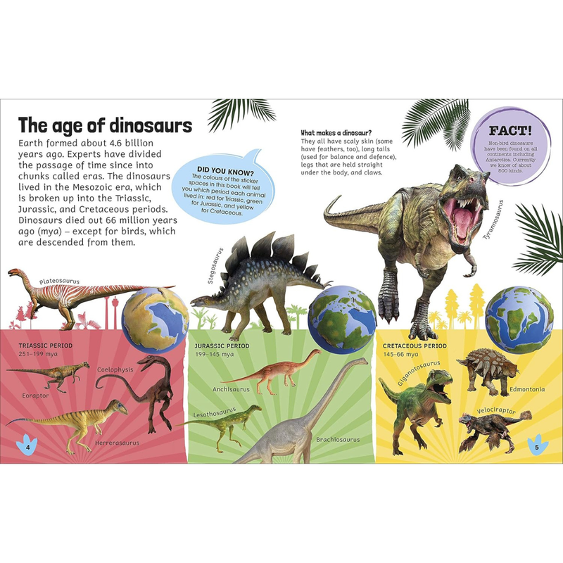 Encyclopedia Dinosaur Sticker Activity Book with 600 Stickers (Paperback) by Dorling Kindersley Travel Toys