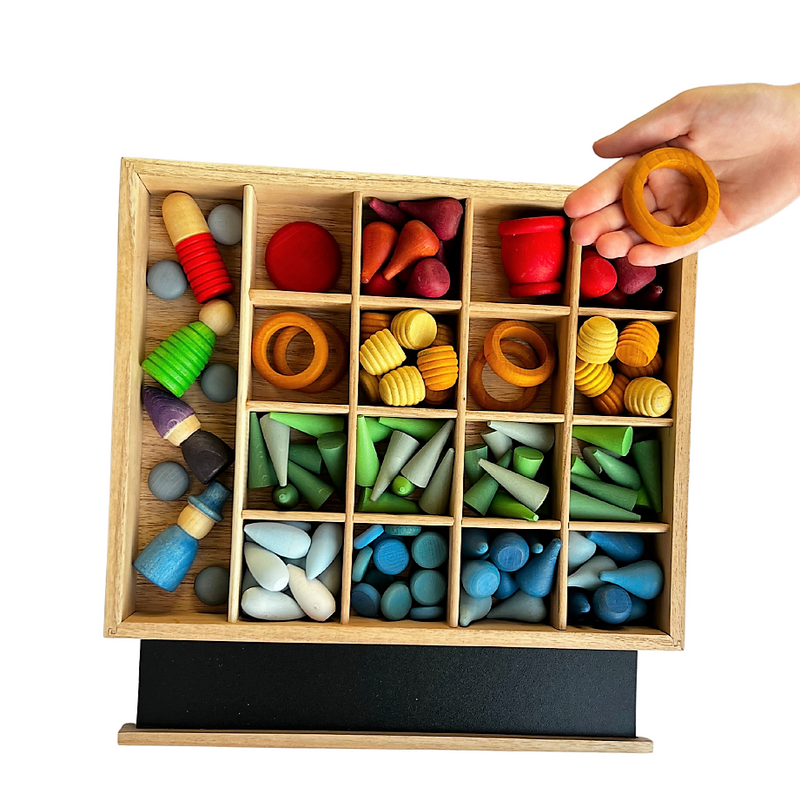 Nesk Kids Store and Play Box with Blackboard and Clear Lid  34cm X 27.5cm X 8.6cm H