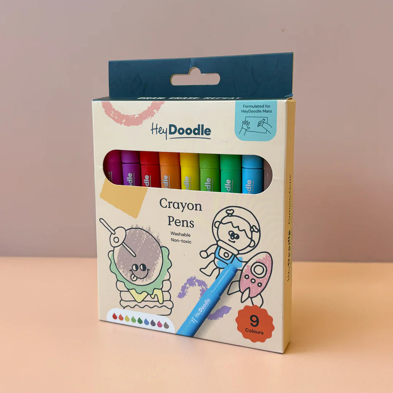 Hey Doodle Washable Crayon Pens Art and Craft for Kids 3yrs+