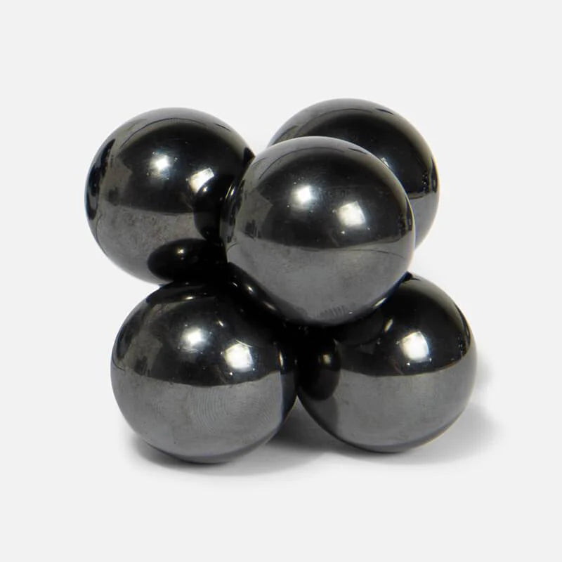 Speks Super Magnetic Balls Gunmetal 3.3cm Fidget Travel Toys 6pc Best Seller 8yrs+