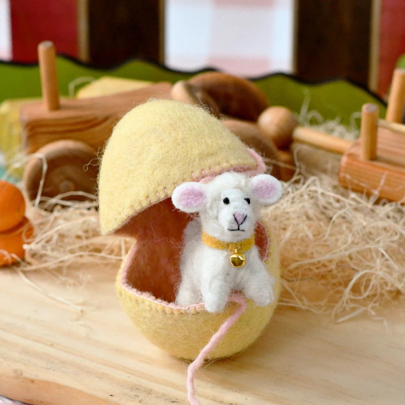 Tara Treasures Felt Surprise Egg With Lamb Inside Children's Easter Gift 3yrs+