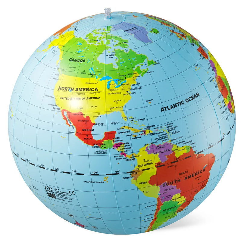 Tiger Tribe Inflatable World Globe Countries and Cities 50cm Early Science STEM Toys 4yrs+