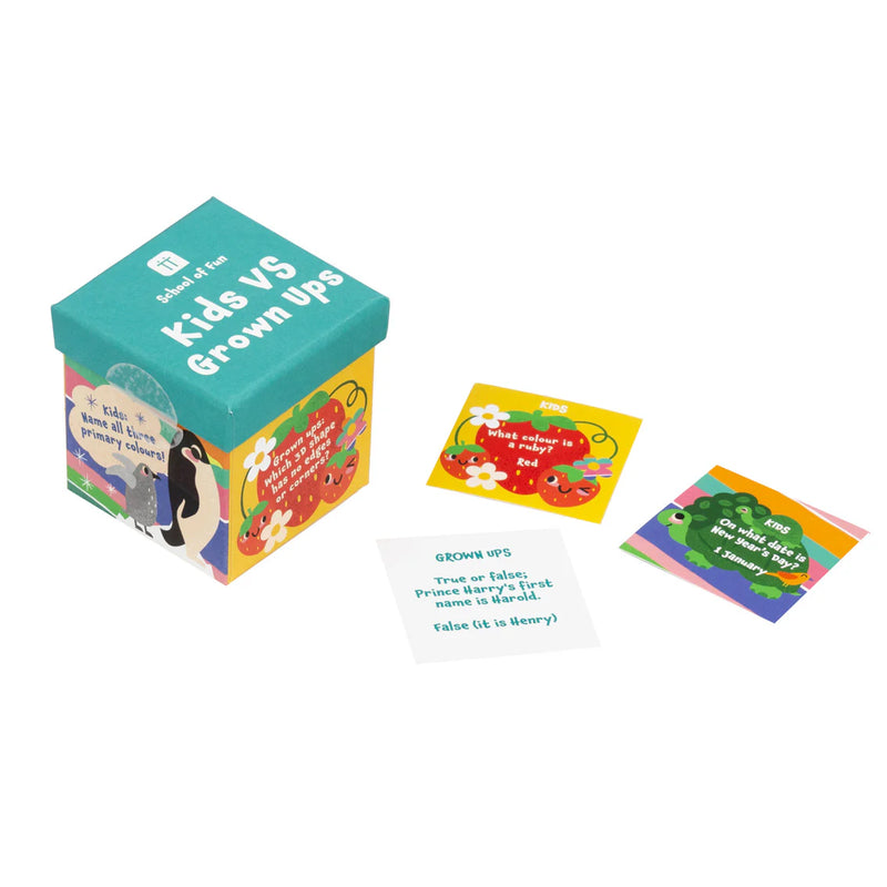 Talking Tables School Of Fun Games By Trivia & Games 4 Designs 1pcs Quiz Card Games Travel Toys for 5yrs+
