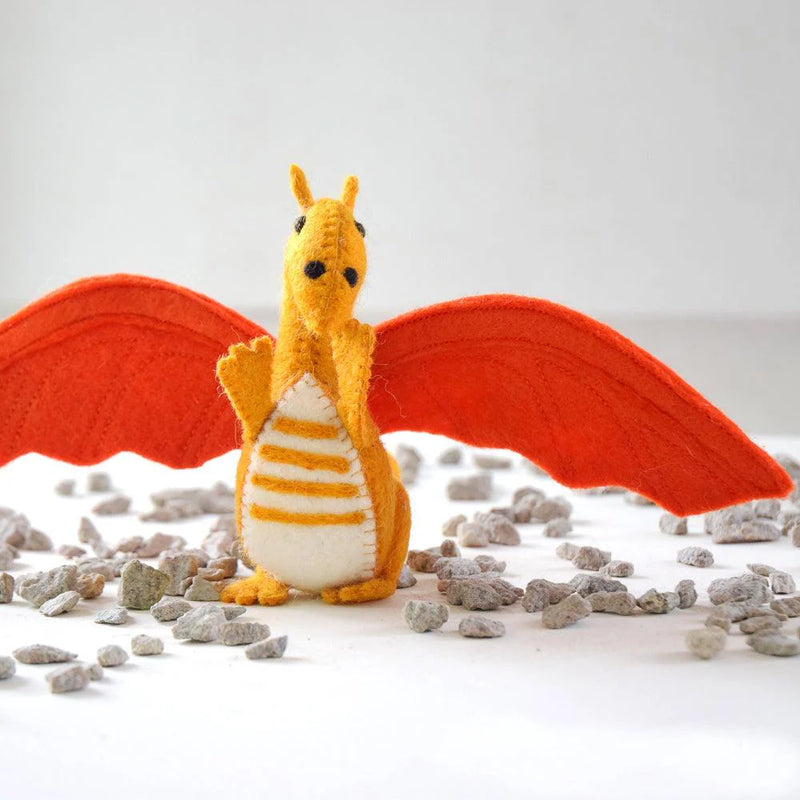 Tara Treasures Felt Dragon Pretend & Imaginative Play Toys Felt Animals Dinosaur and Dragon Theme 3yrs+