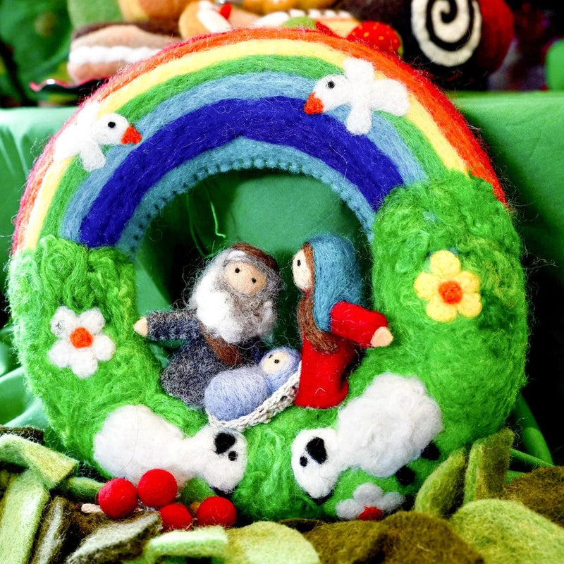 Tara Treasures Felt Christmas Rainbow Nativity Wreath Christmas Range 3yrs+