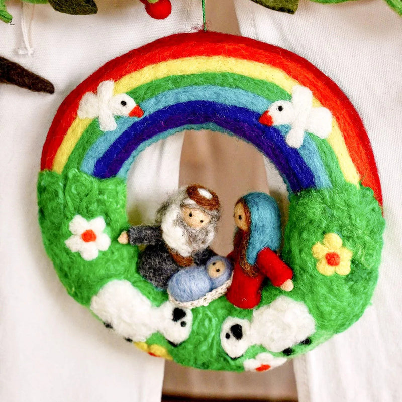Tara Treasures Felt Christmas Rainbow Nativity Wreath Christmas Range 3yrs+