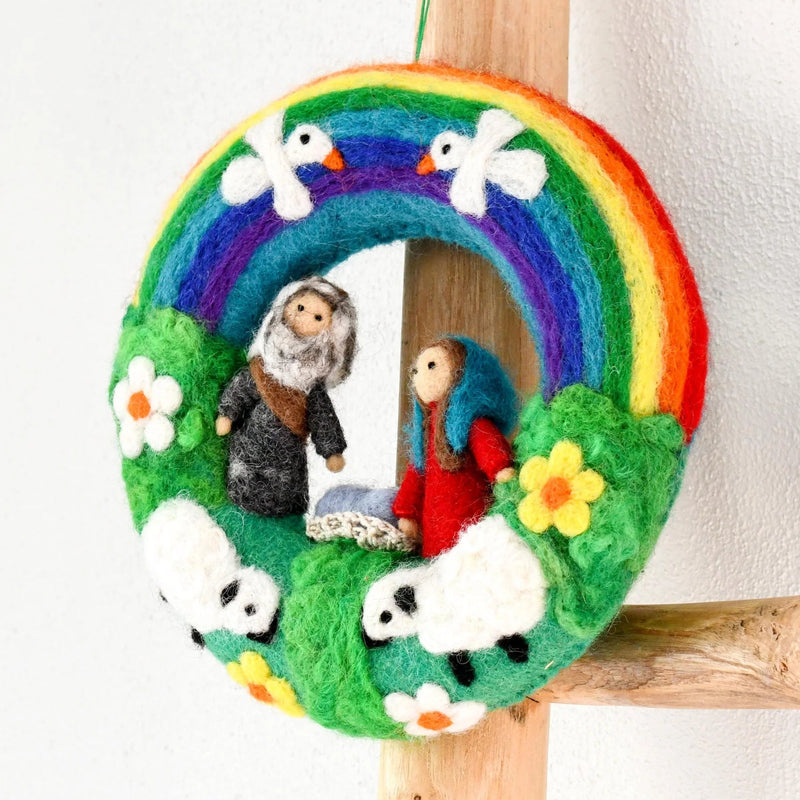 Tara Treasures Felt Christmas Rainbow Nativity Wreath Christmas Range 3yrs+