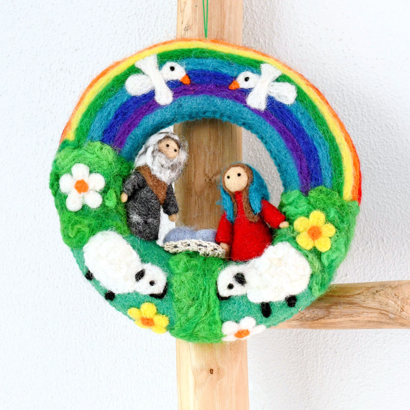 Tara Treasures Felt Christmas Rainbow Nativity Wreath Christmas Range 3yrs+