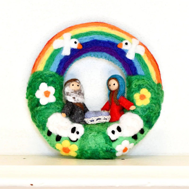 Tara Treasures Felt Christmas Rainbow Nativity Wreath Christmas Range 3yrs+