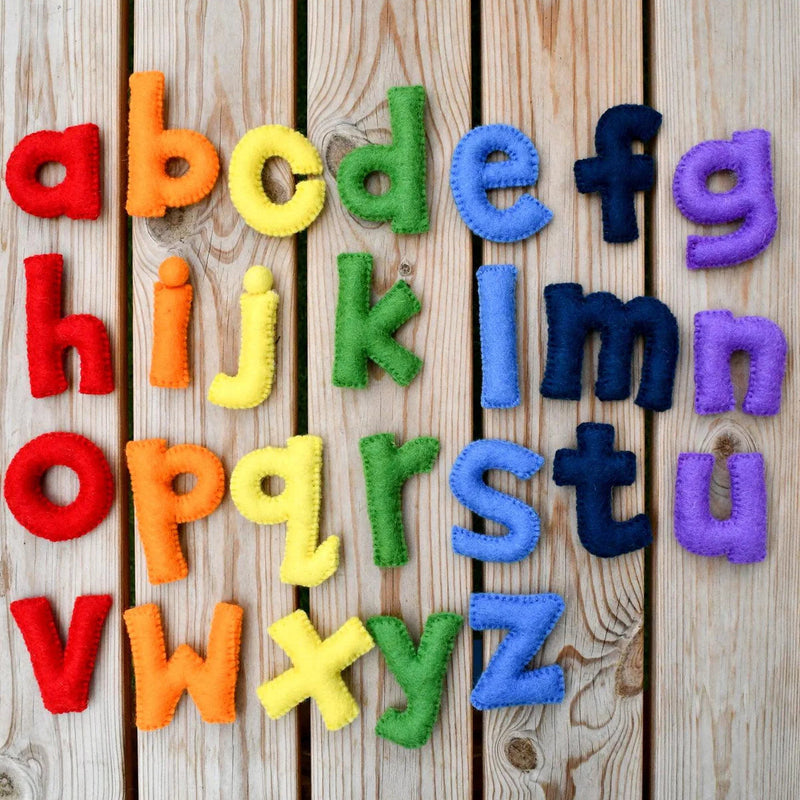 Tara Treasures Felt Rainbow Colourful Alphabet Lowercase Small Letters  Early Literacy Cognitive Language Phonics 3yrs+