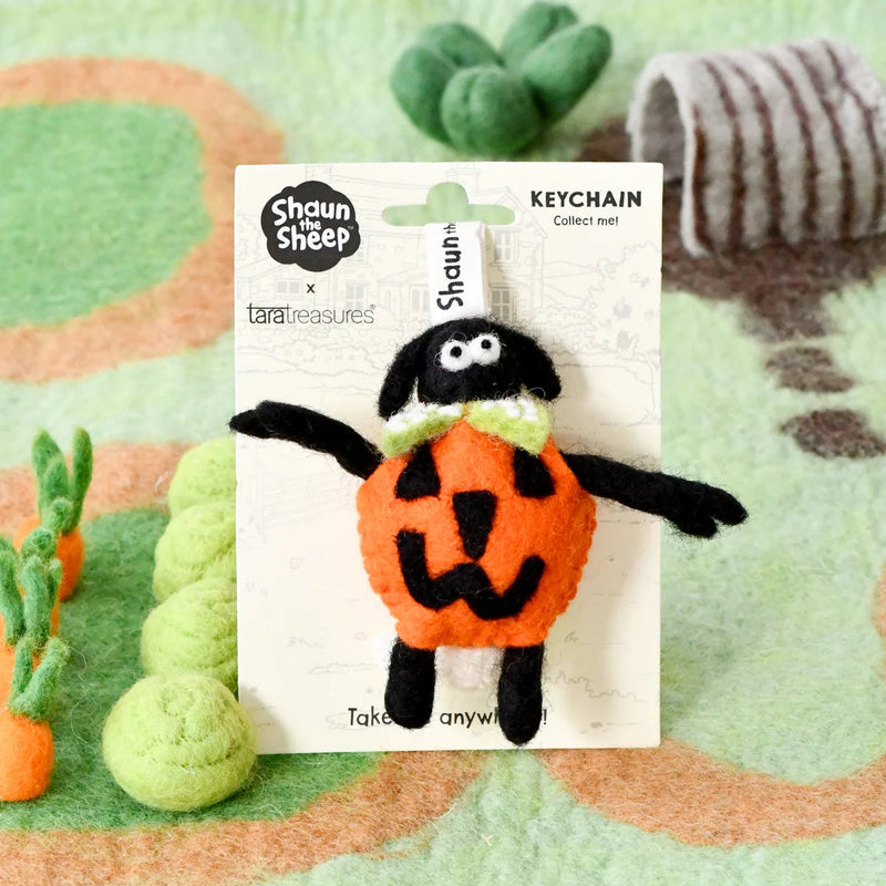Tara Treasures New Shaun The Sheep Felt Sheep Timmy Pumpkin Keychain Travel Toys Halloween 3yrs+