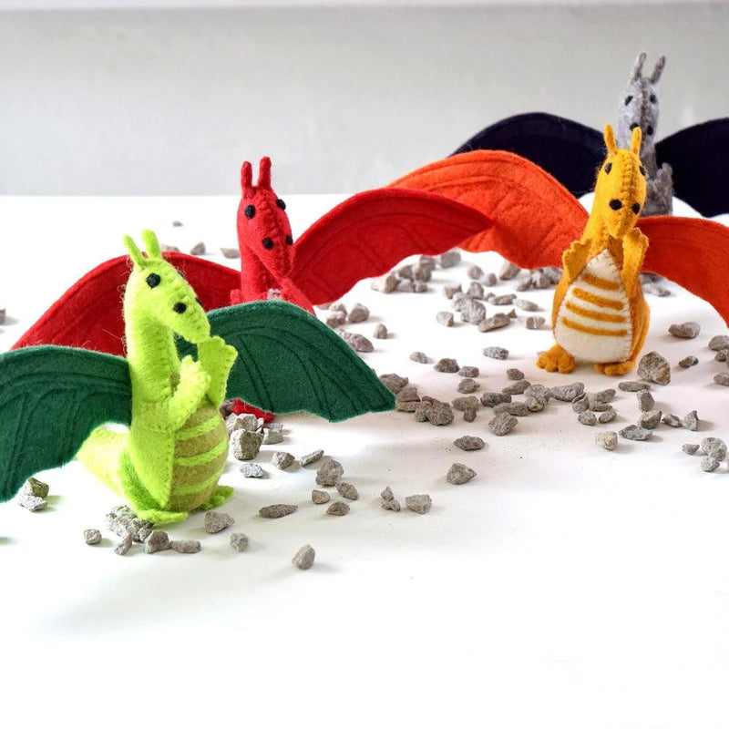 Tara Treasures Felt Dragon Pretend & Imaginative Play Toys Felt Animals Dinosaur and Dragon Theme 3yrs+