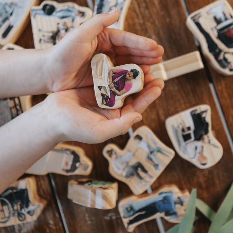 The Freckled Frog Everyday Heroes 18pcs Occupation Play Role Play Multicultural Community Pretend & Imaginative Gifts Idea for 12m+