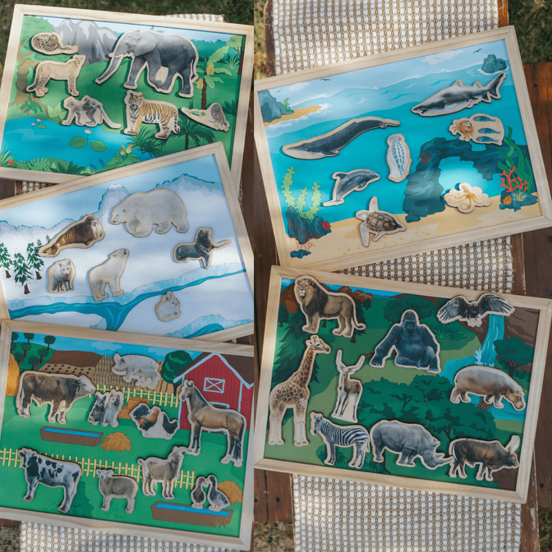 The Freckled Frog Homes of the Wild 43pcs Magnetic Set Pretend & Imaginative Play Developmental Toys for Toddler Gifts Idea 3yrs+