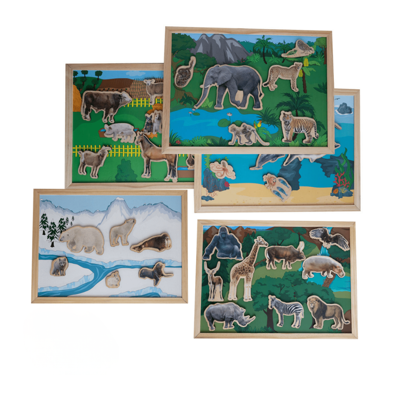 The Freckled Frog Homes of the Wild 43pcs Magnetic Set Pretend & Imaginative Play Developmental Toys for Toddler Gifts Idea 3yrs+