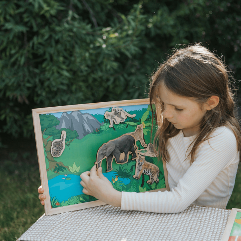 The Freckled Frog Homes of the Wild 43pcs Magnetic Set Pretend & Imaginative Play Developmental Toys for Toddler Gifts Idea 3yrs+