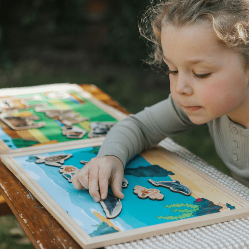 The Freckled Frog Homes of the Wild 43pcs Magnetic Set Pretend & Imaginative Play Developmental Toys for Toddler Gifts Idea 3yrs+