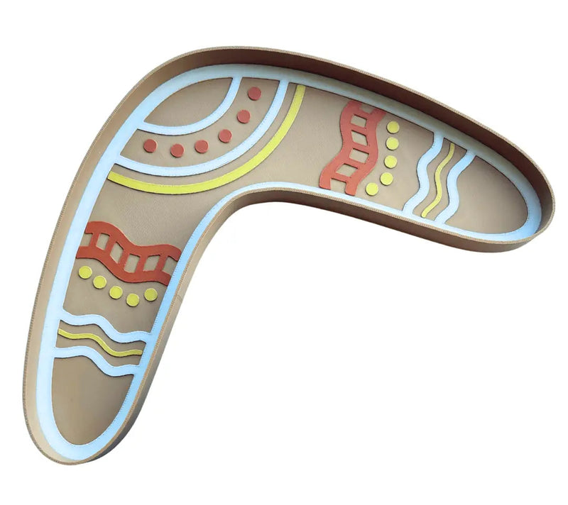 Aboriginal Boomerang Ochre Colour Sensory Tray by Songlines Australian Indigenous First Nation Resources School Range 3yrs+