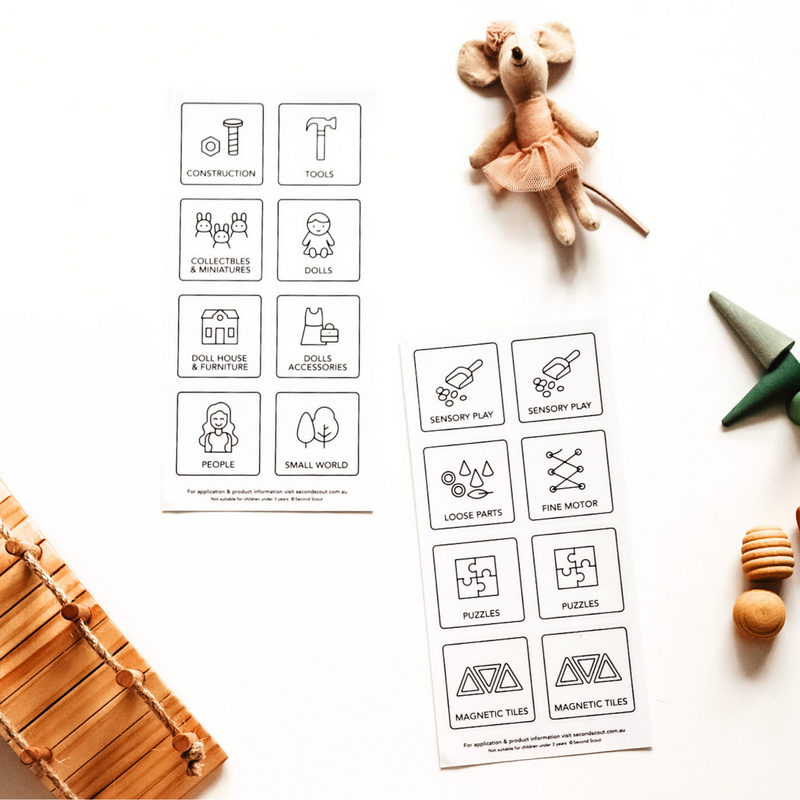 Second Scout Toy Storage Labels