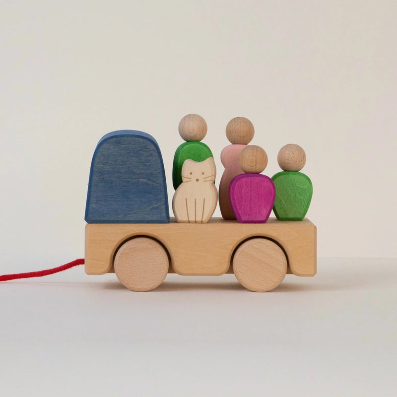Wooden Building Blocks Trailer Travel Set 30pcs by Avdar Toys Wooden Toys Building Blocks Travel Toys Gifting Idea for 3yrs+