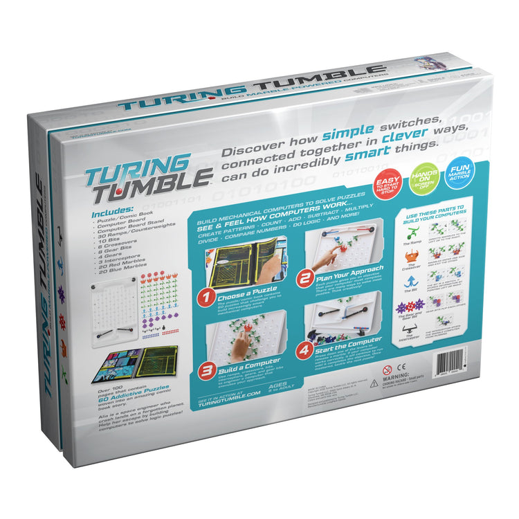 Turing Tumble Build Marble Powered Computers Logic Puzzle Computer Building Coding Game Early Science STEM Toys Marble Run Game Best Seller 8yrs+