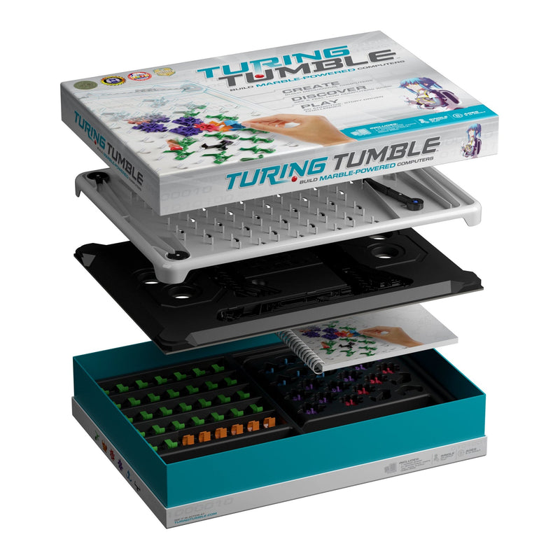 Turing Tumble Build Marble Powered Computers Logic Puzzle Computer Building Coding Game Early Science STEM Toys Marble Run Game Best Seller 8yrs+