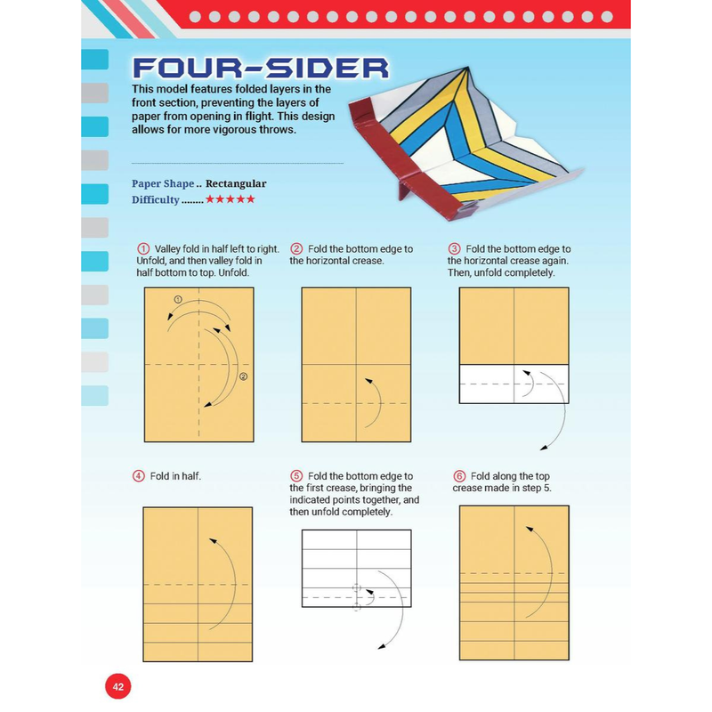 Ultra Long Flight Paper Airplanes with 32 Paper Planes (Paperback) by Takuo Toda Kids Origami Activity Book Travel Toys