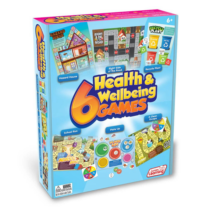 6 Health & Wellbeing Games By Junior Learning Wellbeing Cognitive Developmental Games for Kids 6yrs+