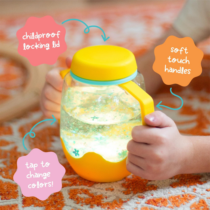 Glo Pal Sensory Play Jar Yellow Baby Toddler Toys 18m+