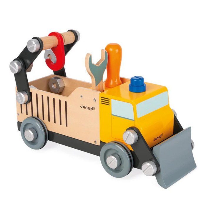 Janod BricoKid DIY Construction Truck Wooden Toy Car 3yrs+