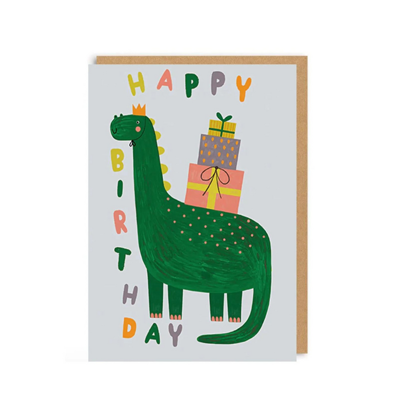 Happy Birthday Cute Dinosaur Kids Birthday Card By Ohh Deer