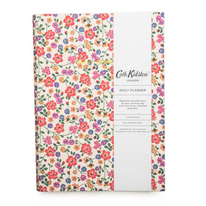 Cream Floral Soft Cloth Cover Daily Planner by Cath Kidston