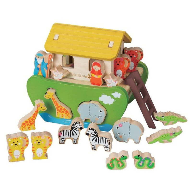 EverEarth Shape Sorting Noah's Ark Toddler Pretend & Imaginative Play Animal Toys Earth Developmental Toys for Toddlers Best Seller 2yrs+