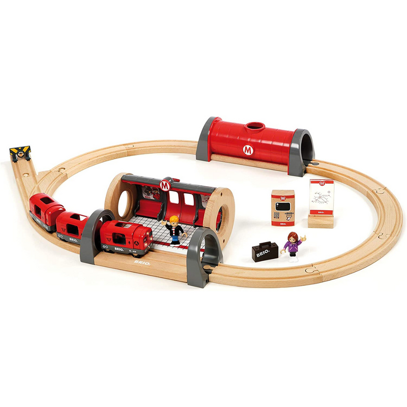 BRIO Metro Railway Set With Sound and Light 20 Pieces Toy Train
