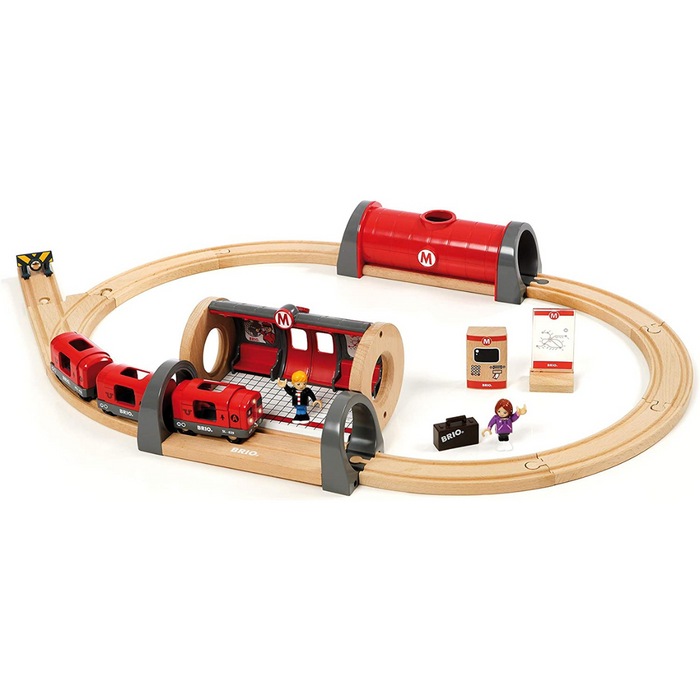 BRIO Metro Railway Set With Sound and Light 20 Pieces Toy Train 3yrs+