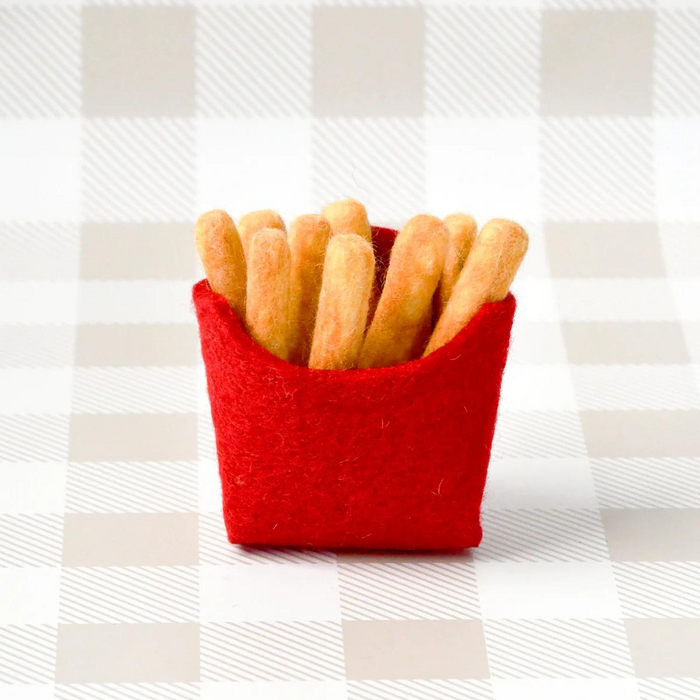 Tara Treasures Felt Fries in a Packet Play Food