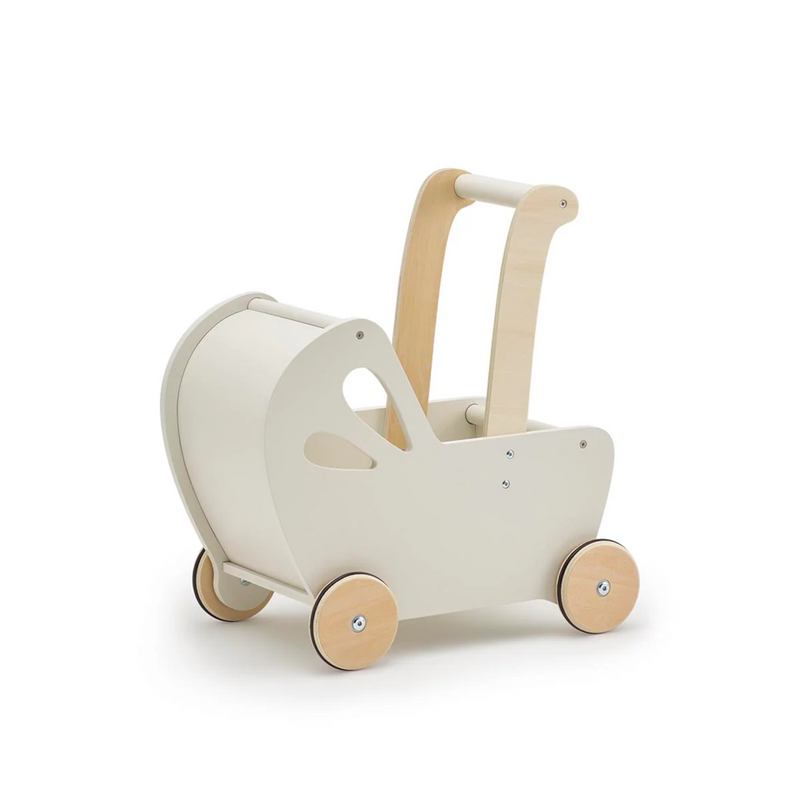 Moover Toys Essential Doll Pram Antique WHITE Toddler Toys 18m+ (Bulky Shipping)