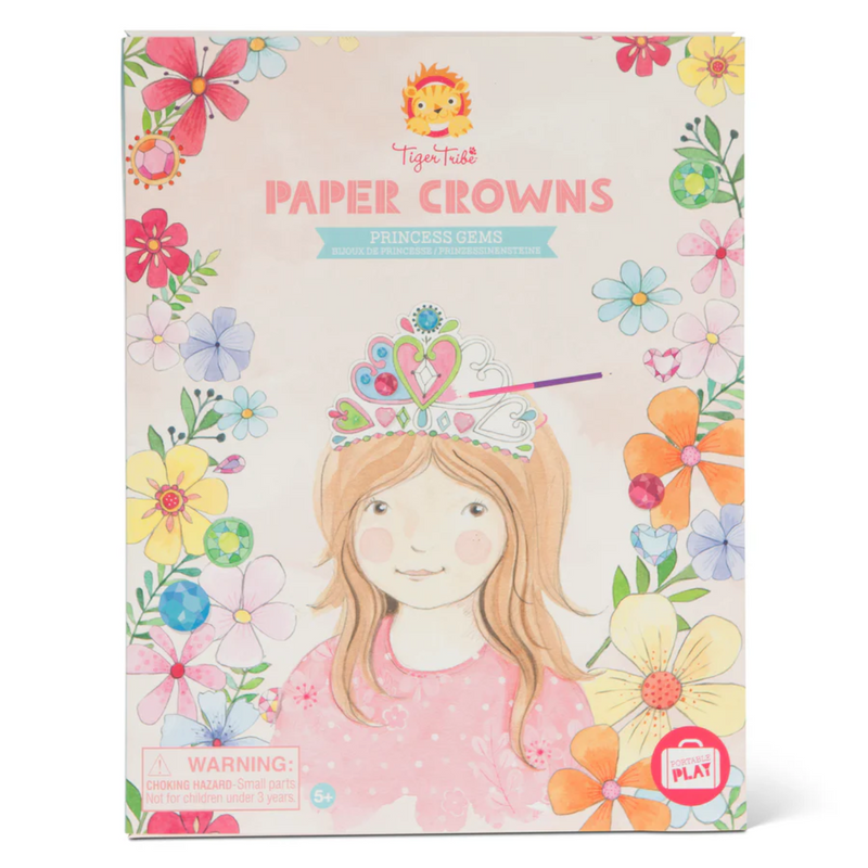 Tiger Tribe Paper Crowns Princess Gems Art and craft For Kids 5yrs+