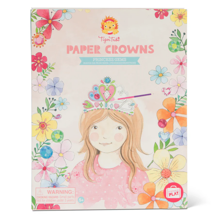 Tiger Tribe Paper Crowns Princess Gems Art and Craft For Kids 5yrs+