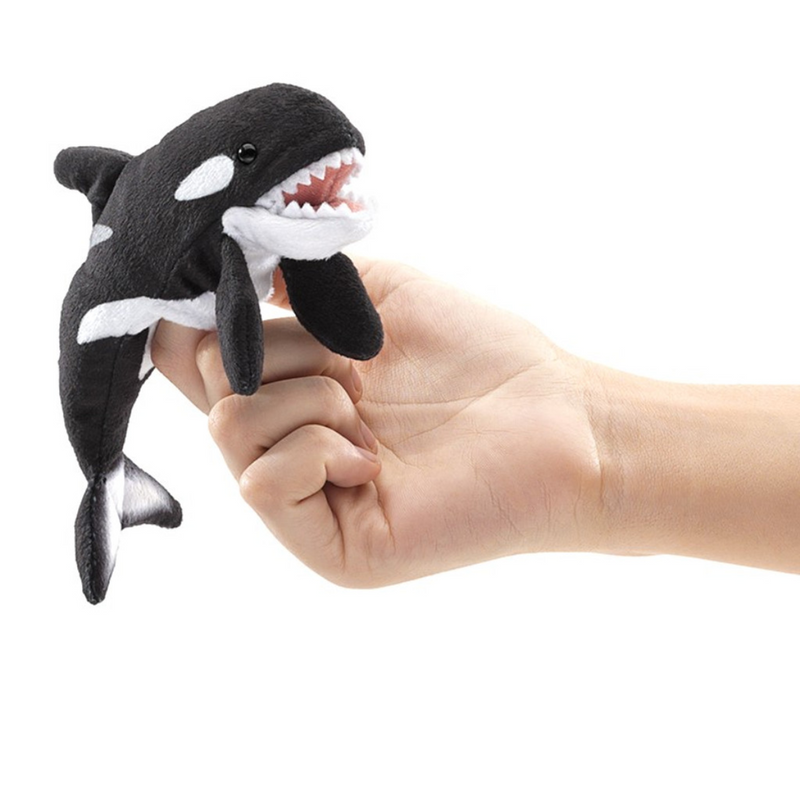 Orca Killer Whale Finger Puppet by Folkmanis Ocean Toys Best Seller 3yrs+