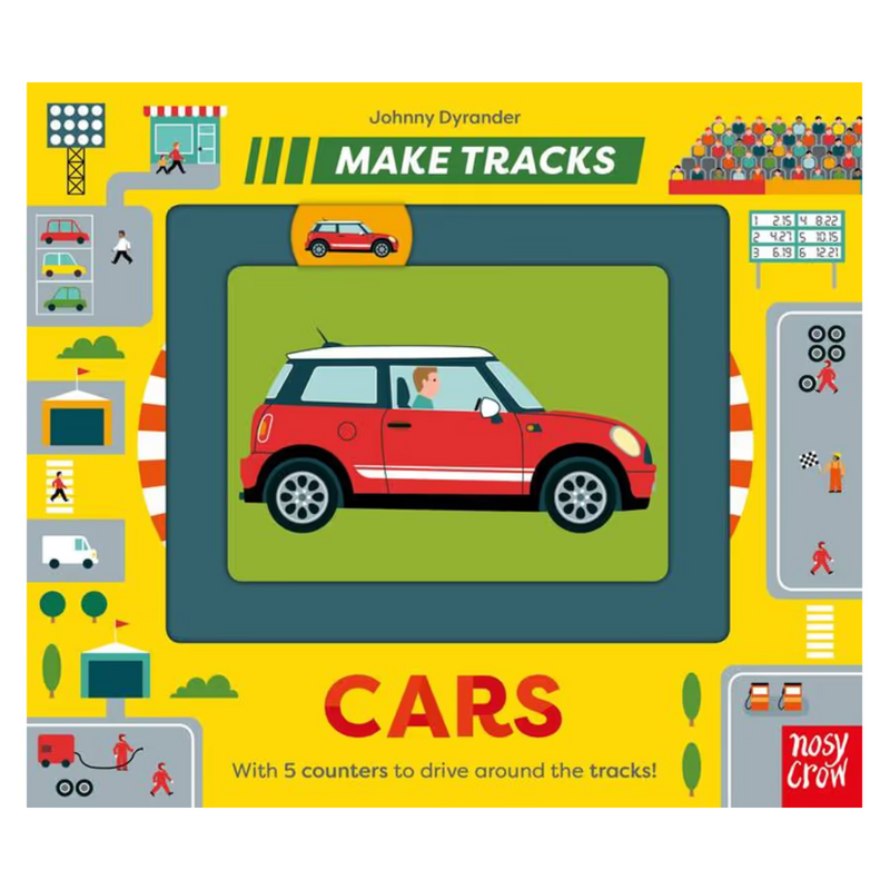 Make Tracks Cars (Board Book) Kids Picture Book
