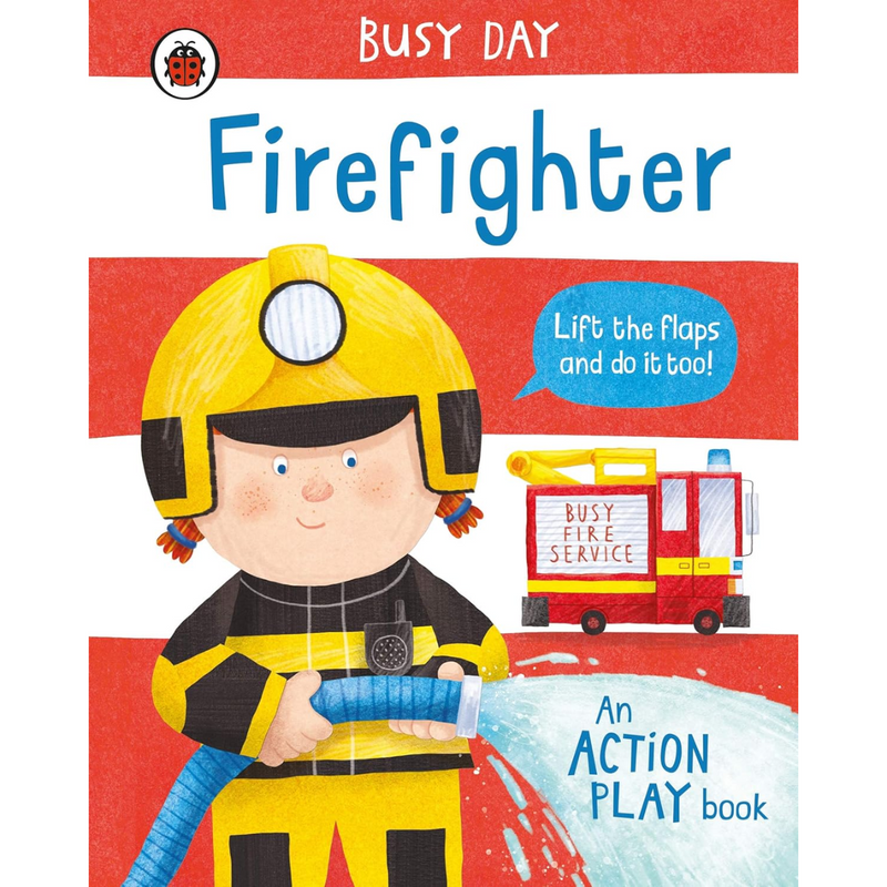 Busy Day Firefighter Lift the Flap Interactive Book (Board Book) Kids Picture Book Baby Gifts Idea