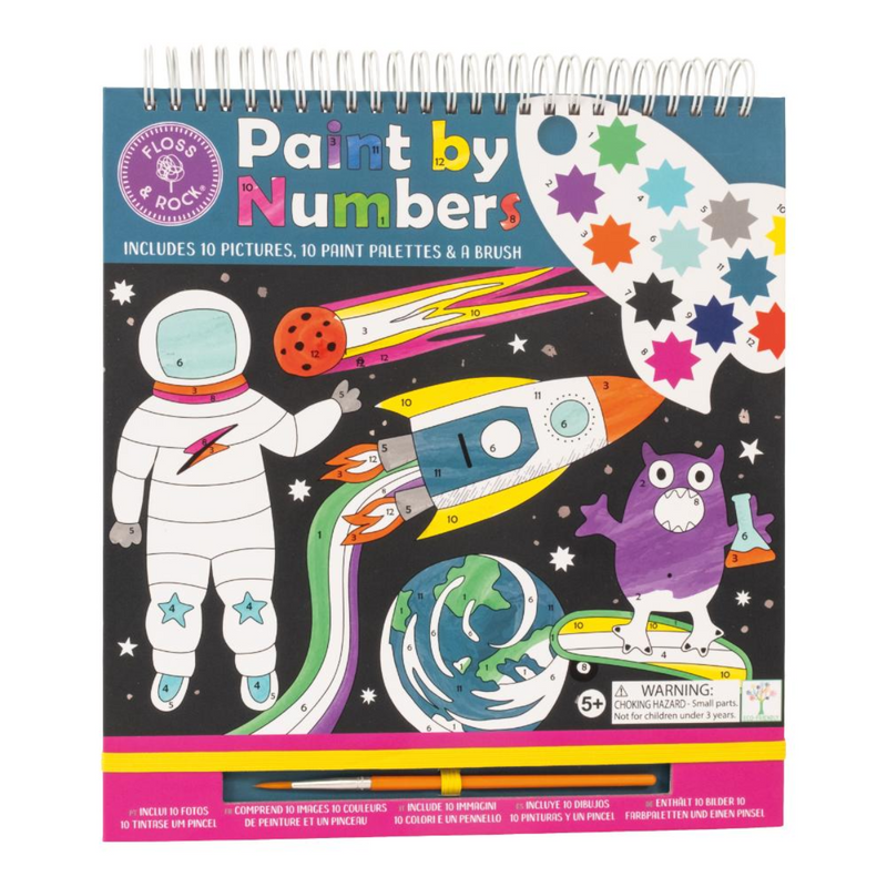 Floss & Rock Paint by Numbers Space Theme Activity Interactive Painting Book Art and Craft for Kids 5yrs+