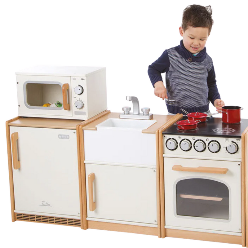 Tidlo Wooden Kitchen Furniture Set of 4 Pretend and Imaginative Play 3yrs+ (Bulky Item Shipping)