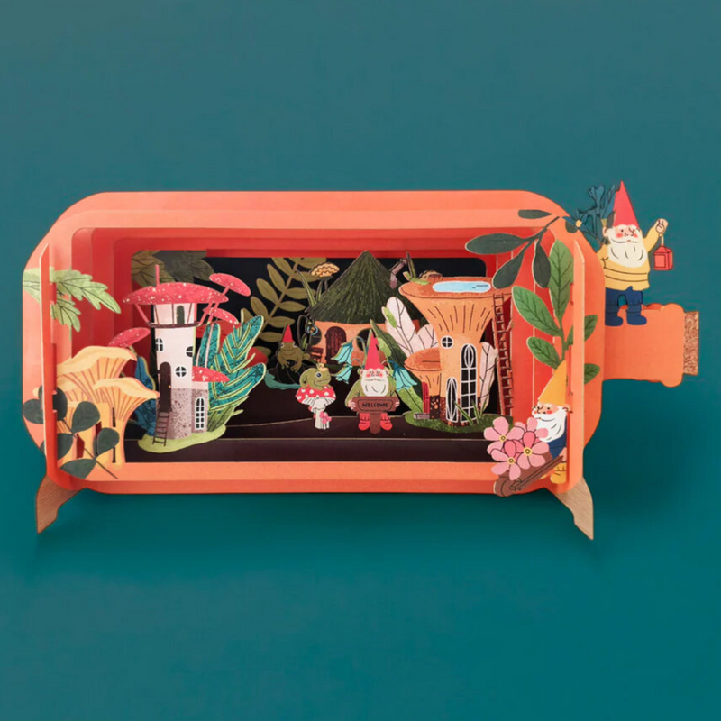 Gnome House 3D Pop Up Card by Alljoy Design Birthday card