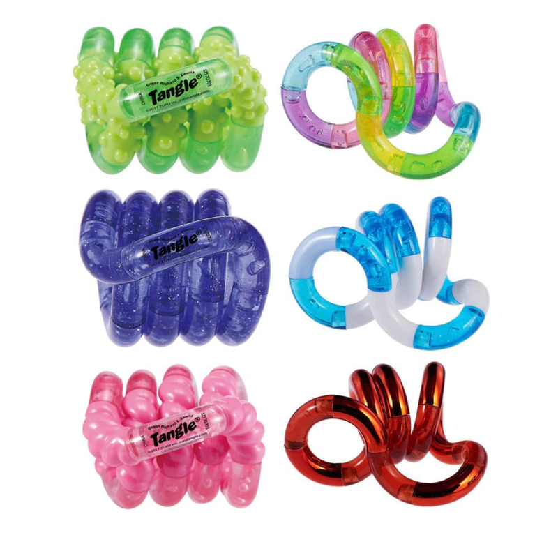 Tangle Jr Crush Assorted Colours Travel Fidget Toys Sensory Toys 3yrs+