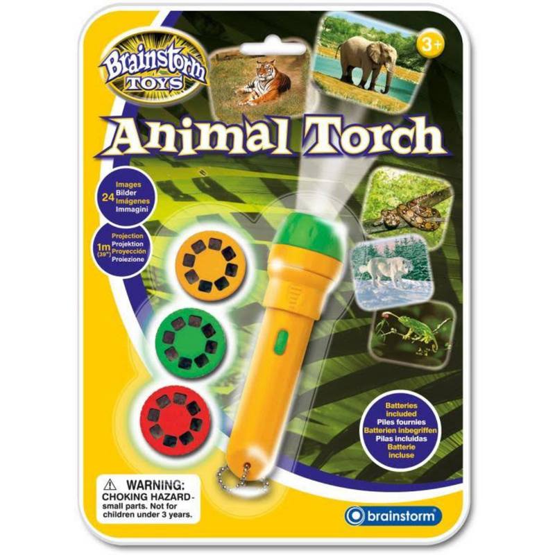 Animal Torch and Projector by Brainstorm Toddler Outdoor Travel Toys Early Science STEM Toys Best Seller 3yrs+