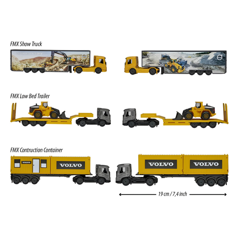 Majorette Volvo Transporter Vehicle 1pc 3 Designs Metal Travel Toys Car Gift Idea for 3yrs+