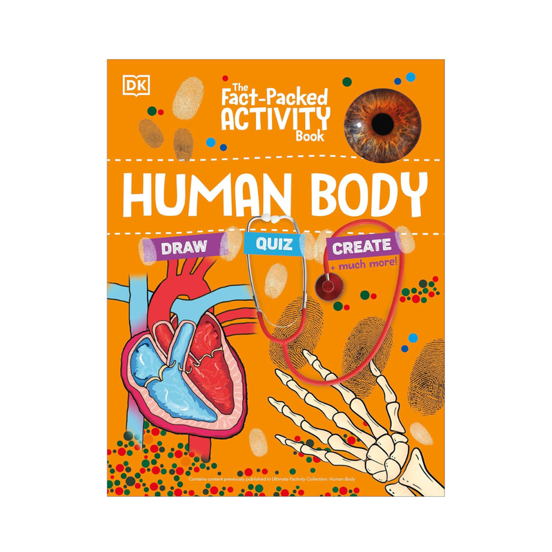 The Fact-Packed Activity Book: Human Body Activity Interactive Book (Paperback) Art and Craft for Kids Travel Toys